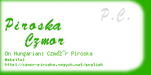 piroska czmor business card
